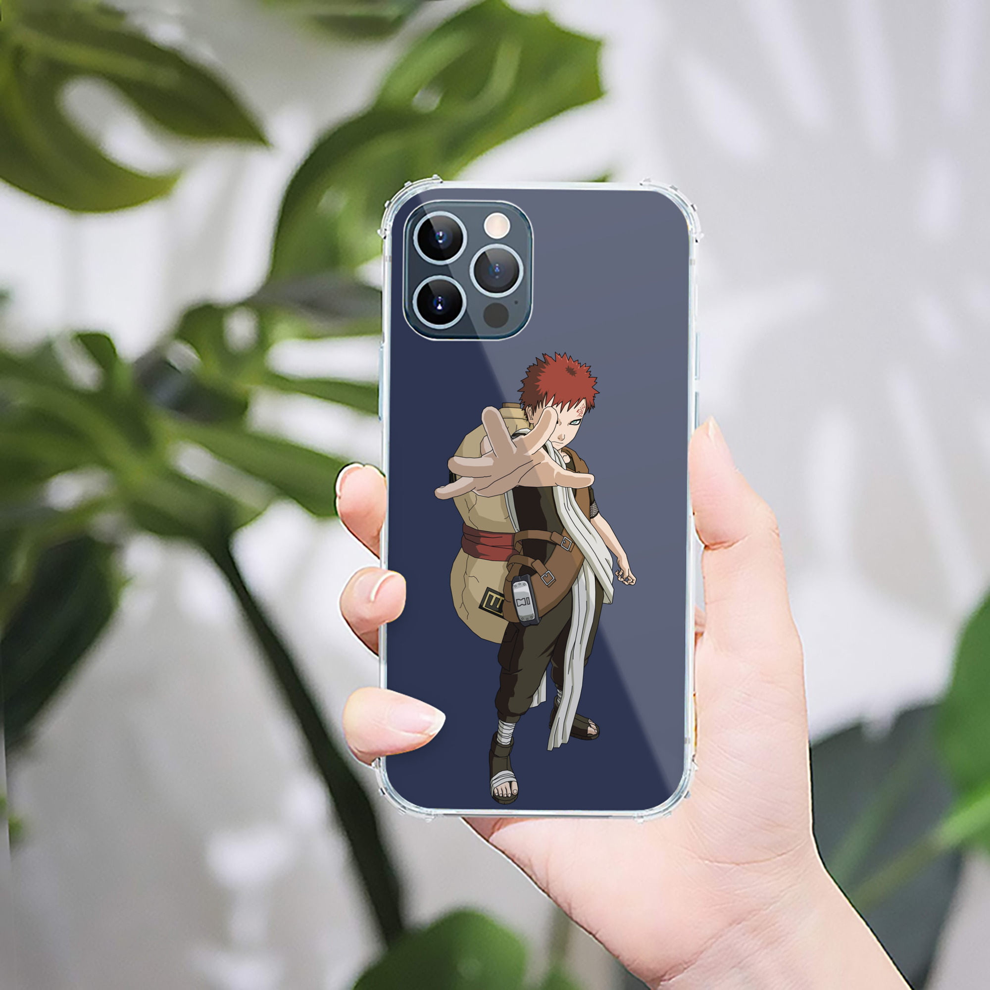 （画像用） NARUTO -ナルト- ガアラ Gaara 【iPhone 12シリーズ対応】透明スマホケース（クリアソフトケース）